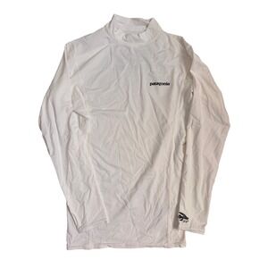 Patagonia Mens XS Long-Sleeved R0 Surf Top White Rashguard UPF 50 86141  NWOT